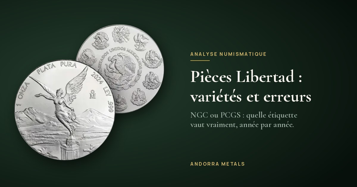 Pièces Libertad : variétés, erreurs et quelle étiquette vaut vraiment