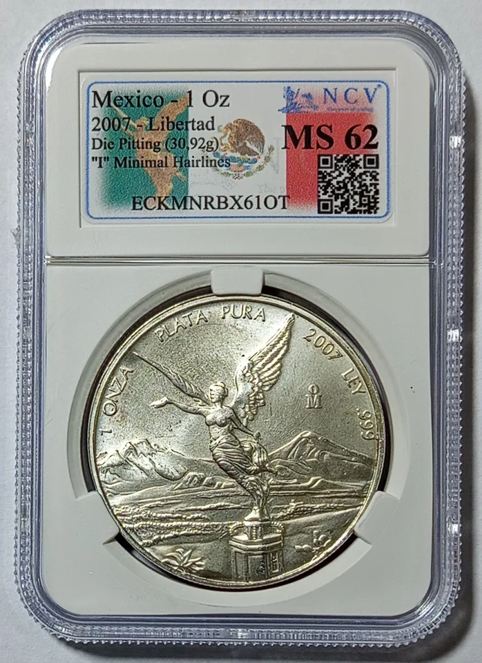 2007 Libertad Die Pitting graded MS62 by NCV