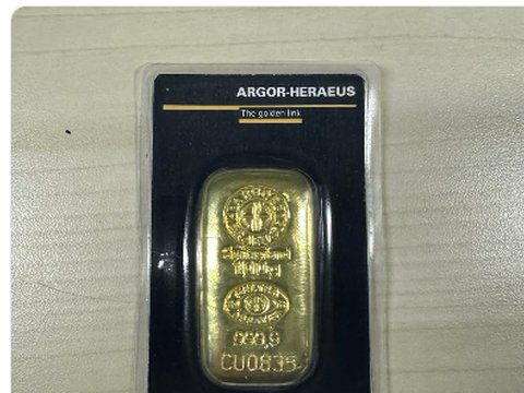 Lingote de oro Argor-Heraeus de 100 g en blíster