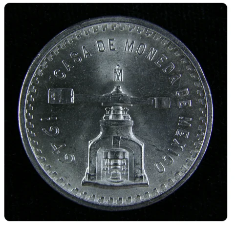 Detail of the 1949 obverse with the screw press