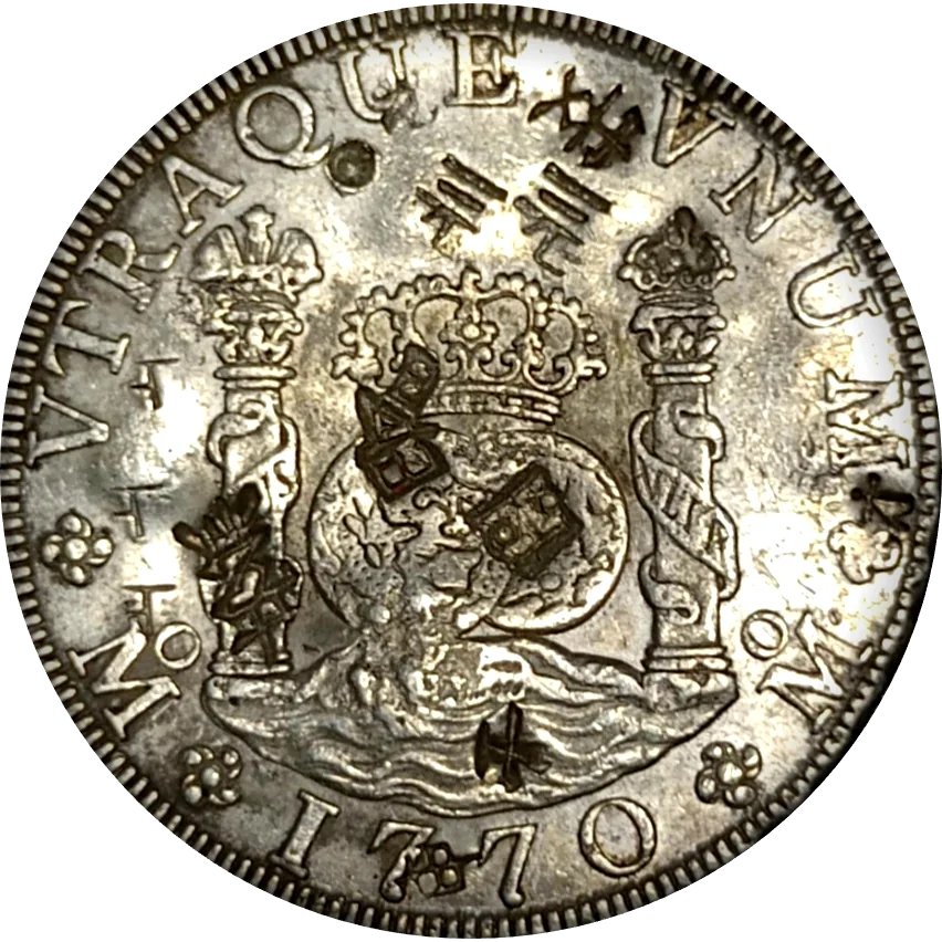 1770 Mexico pillar 8 reales with Chinese chopmarks
