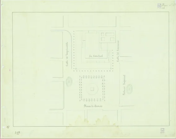 Plan of the Plaza de Armas in Mexico City